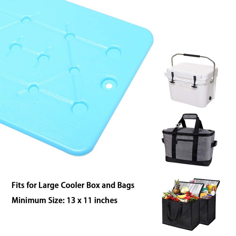 Tapleap Large Ice Packs for Coolers - Freezer Packs for Camping- Long Lasting Reusable Dry Ice Blocks, 13 x 10 x 0.5 inch, Quick Freeze - Set of 2 - Image 4